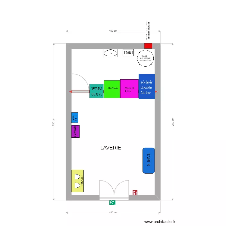 local 7 x 4 m. Plan de 