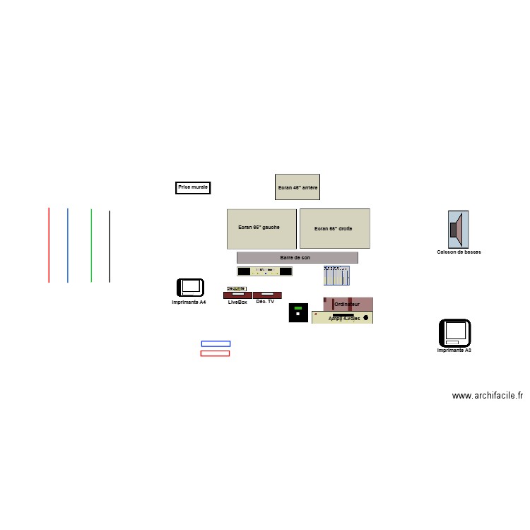 Audio vidéo salon 02. Plan de 0 pièce et 0 m2