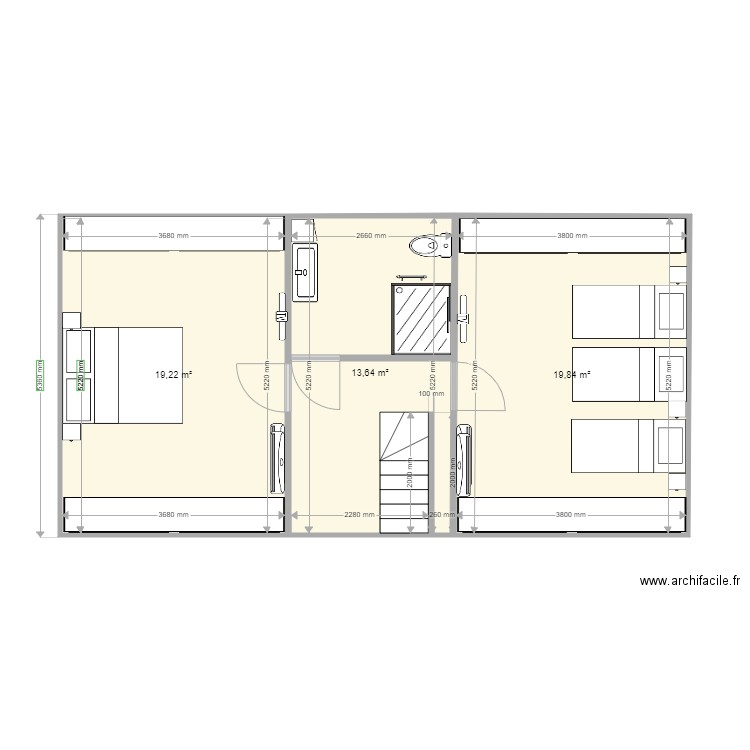chambre etage final. Plan de 0 pièce et 0 m2