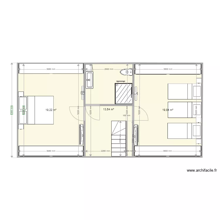 chambre etage final. Plan de chambre etage final. Plan de