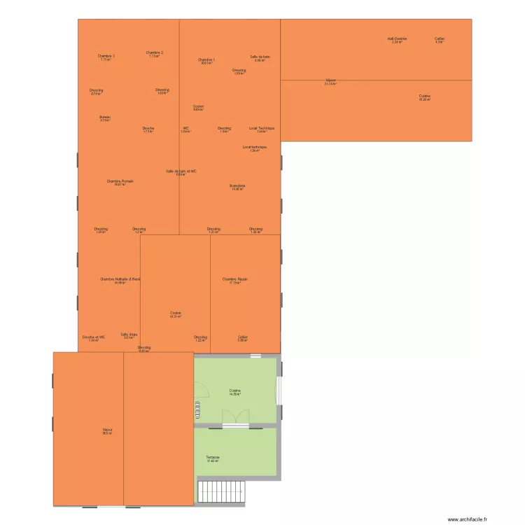 maison pm rn couleur toiture. Plan de 