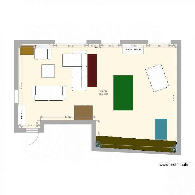 Salon . Plan de 0 pièce et 0 m2