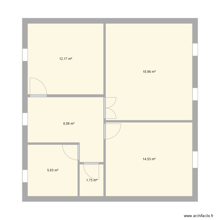 Plan étage maison V1. Plan de 0 pièce et 0 m2