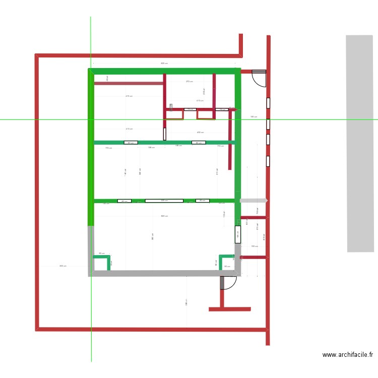 Modification 1er Maison existante murs 6 bis. Plan de 0 pièce et 0 m2