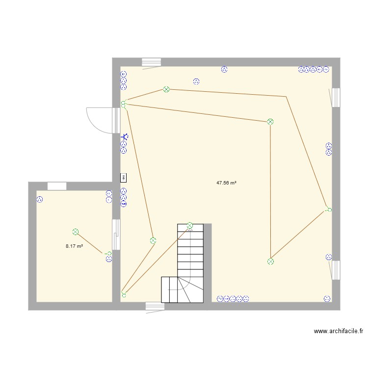 initial. Plan de 0 pièce et 0 m2