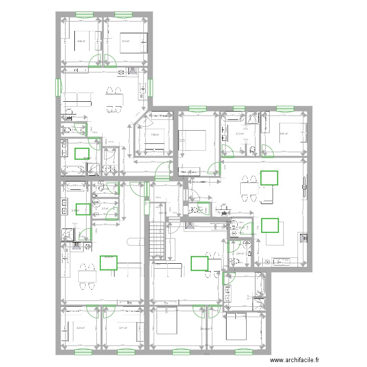 Sentourens Etage  modifié client. Plan de 0 pièce et 0 m2