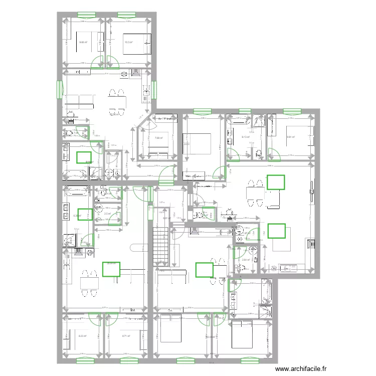Sentourens Etage  modifi&eacute; client. Plan de 
