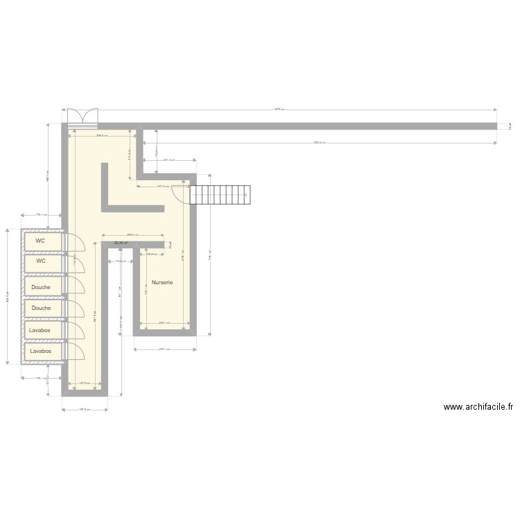 koawa rochetaillée - sanitaire au dessus du restaurant. Plan de 0 pièce et 0 m2