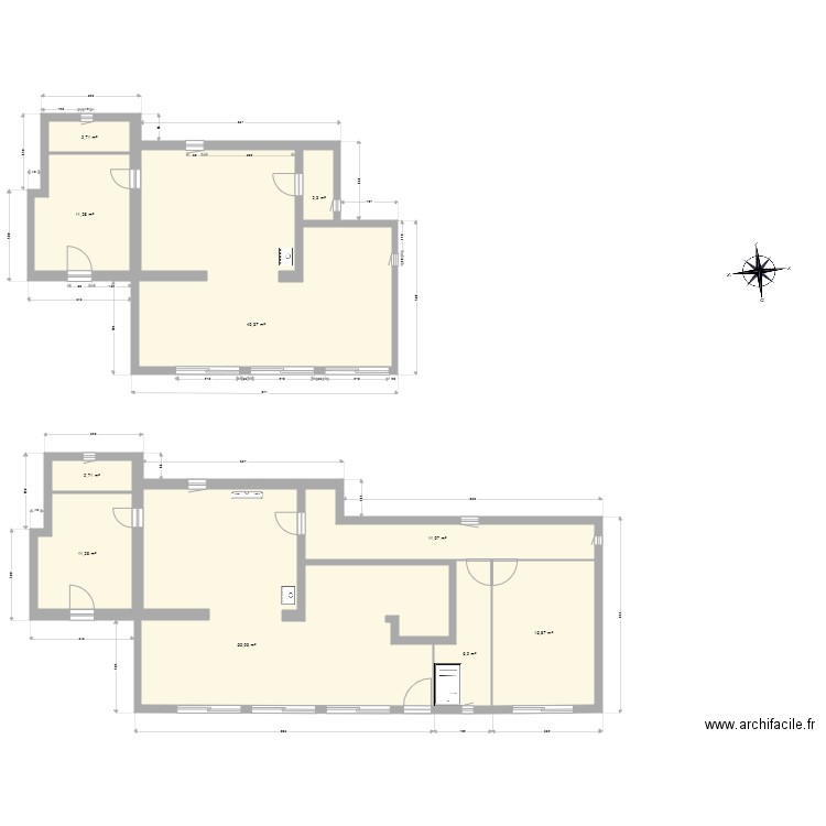 extension 2. Plan de 10 pièces et 170 m2