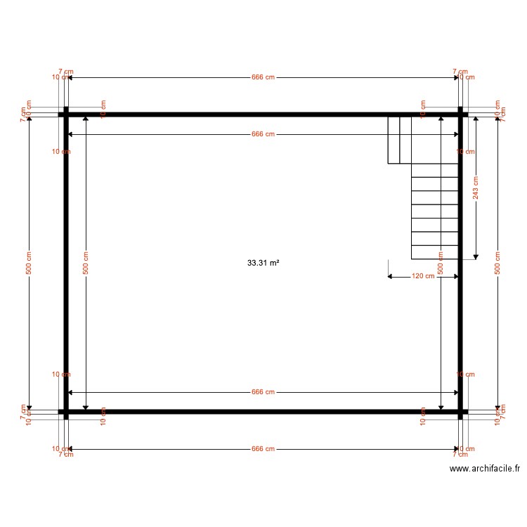 Etage Chalet 33 DEVIS. Plan de 0 pièce et 0 m2