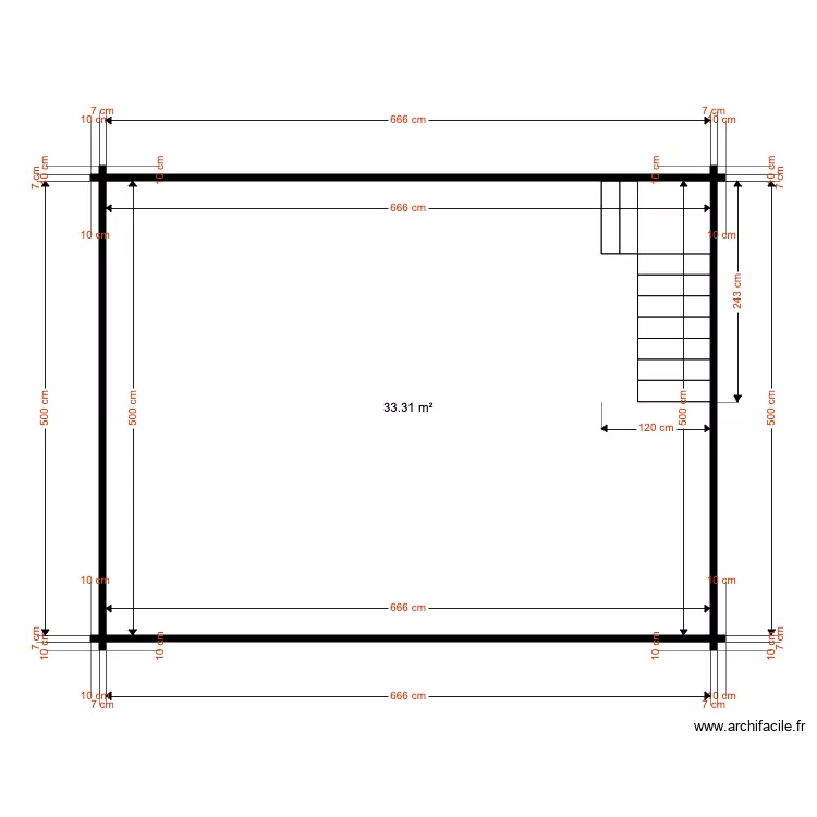 Etage Chalet 33 DEVIS. Plan de 