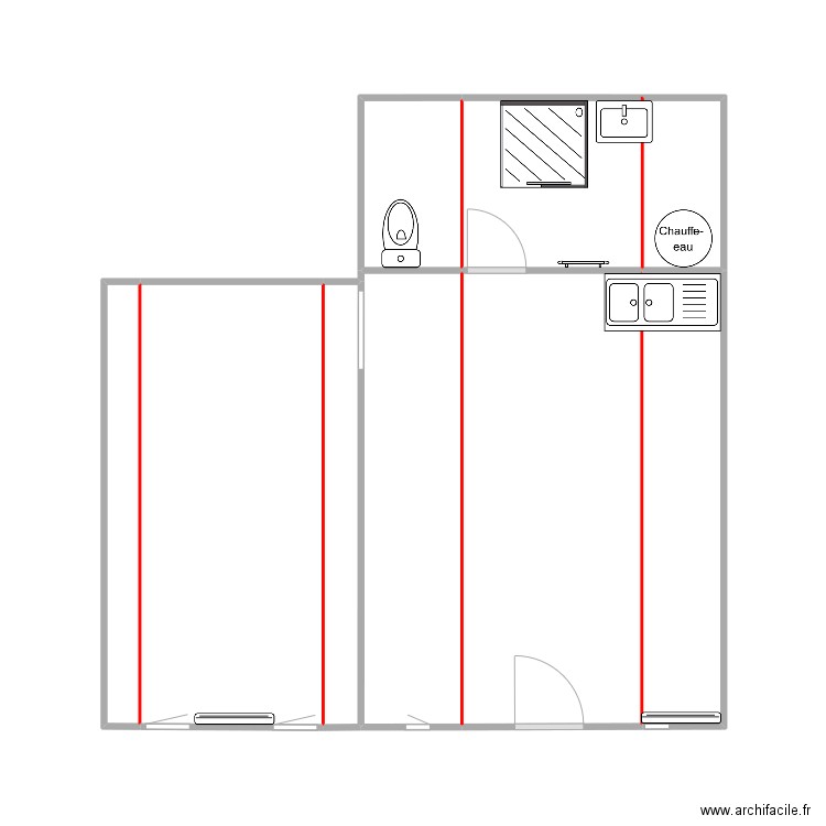 157 JJ Dominois. Plan de 8 pièces et 34 m2