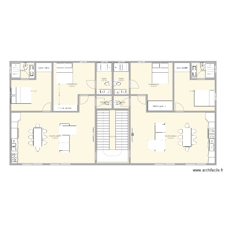 IMMEUBLE R2 2. Plan de 0 pièce et 0 m2