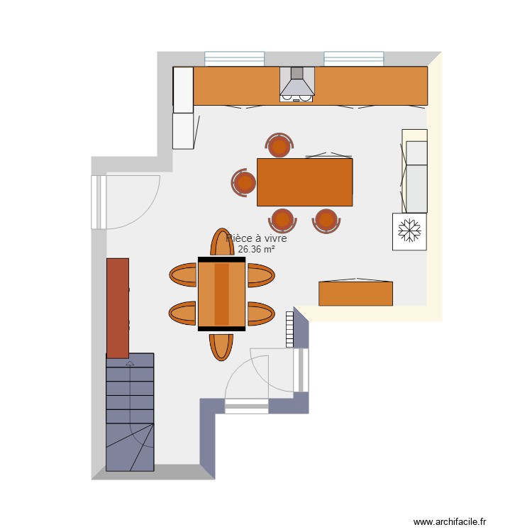 Plan – pièce à vivre – Par pierre62890 ️ | ArchiFacile