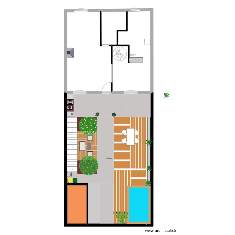plan projet 2. Plan de 4 pièces et 180 m2