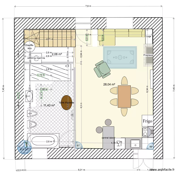 La Forge rez option 4. Plan de La Forge rez option 4. Plan de