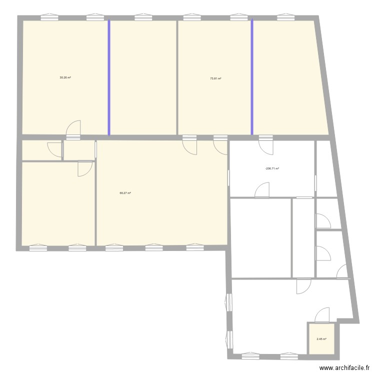 Bureaux. Plan de 0 pièce et 0 m2