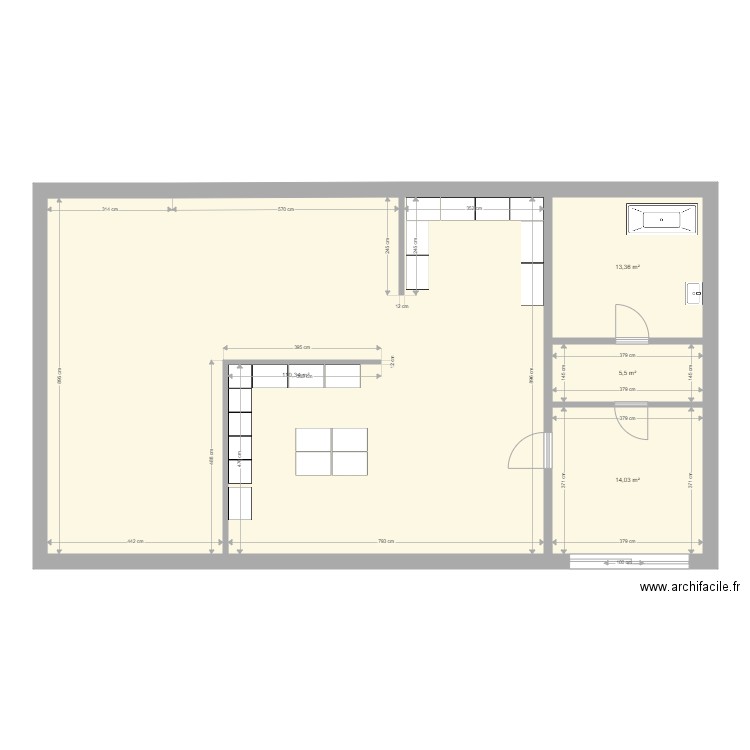 maisoncorse 23. Plan de 4 pièces et 143 m2