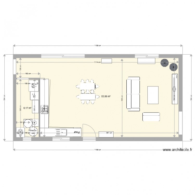 piece de vie2 et office. Plan de 0 pièce et 0 m2