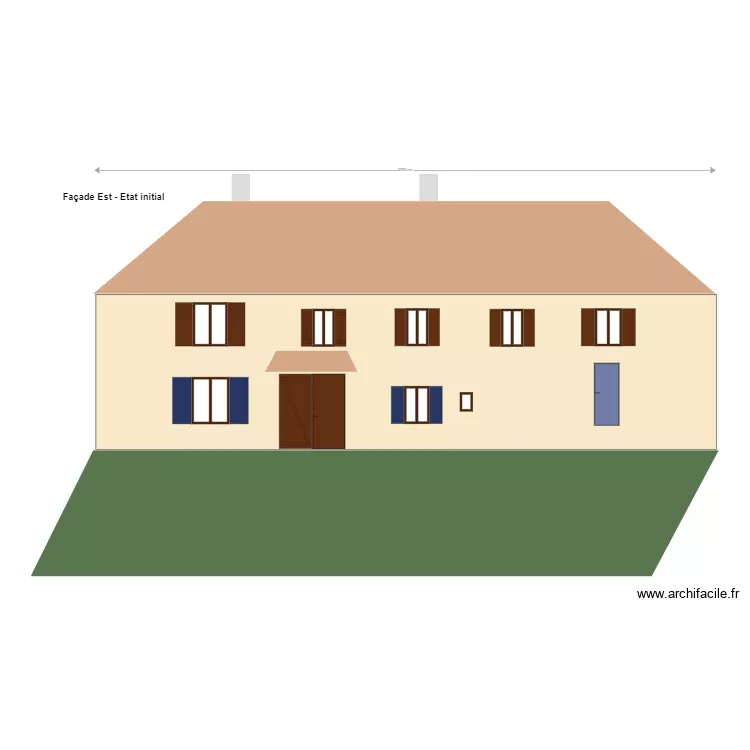 Fa&ccedil;ade Est. Plan de 