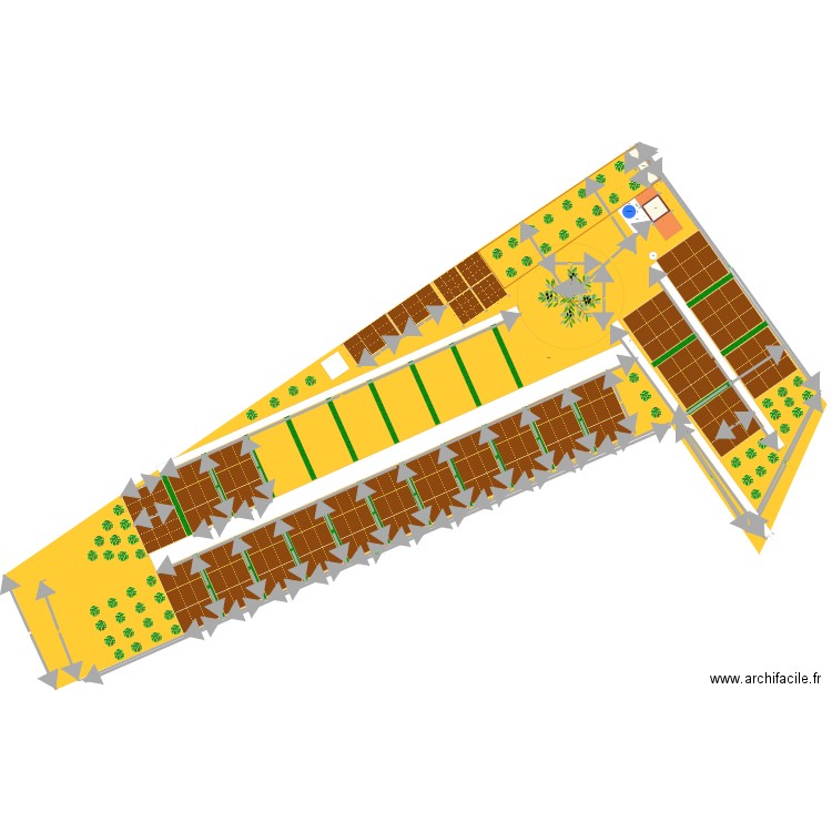 Jardin partagé surface. Plan de 0 pièce et 0 m2