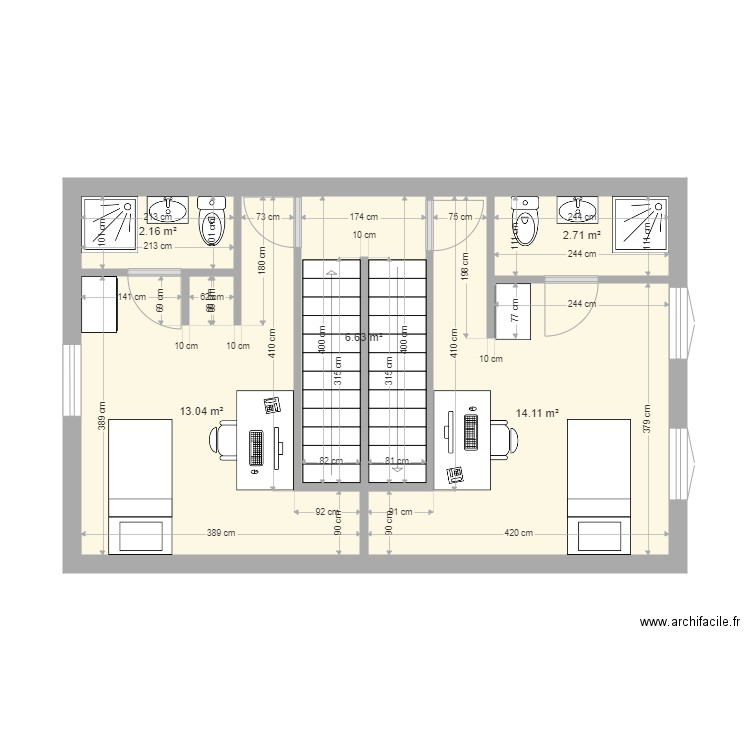 CHAMBRE 3 ET 4. Plan de 0 pièce et 0 m2