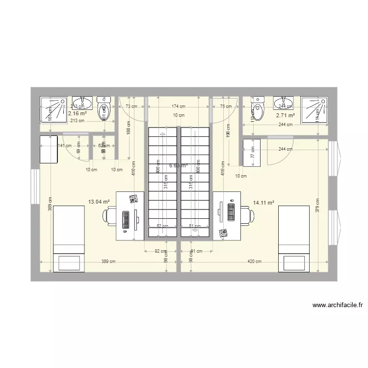 CHAMBRE 3 ET 4. Plan de CHAMBRE 3 ET 4. Plan de