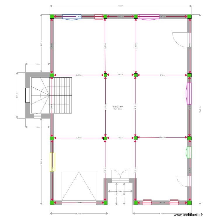 plan fondation . Plan de 0 pièce et 0 m2