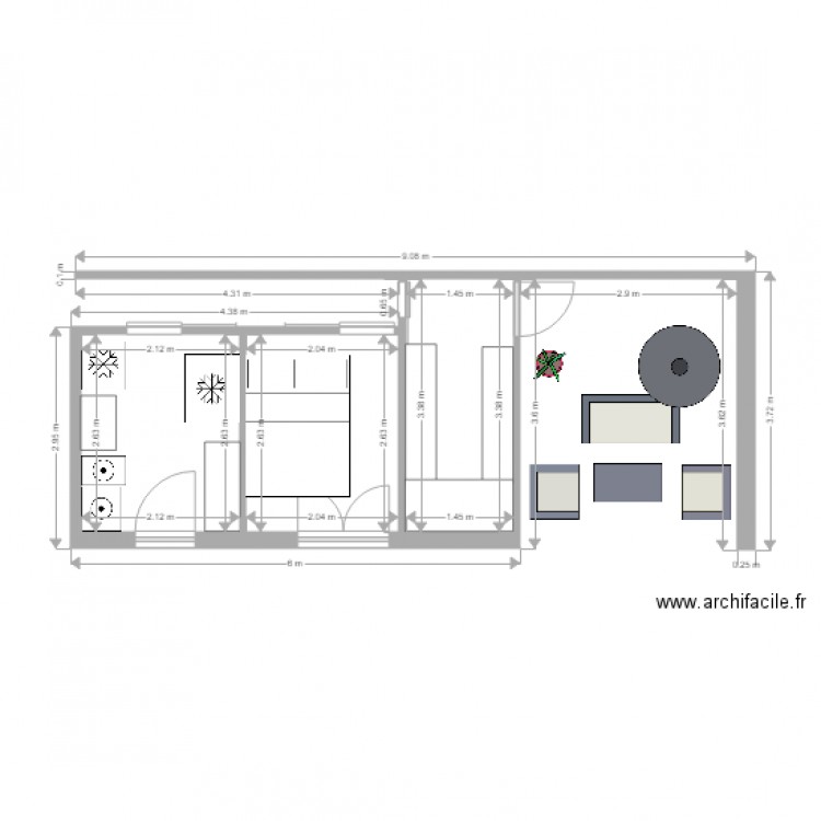 Réhab. Plan de 0 pièce et 0 m2