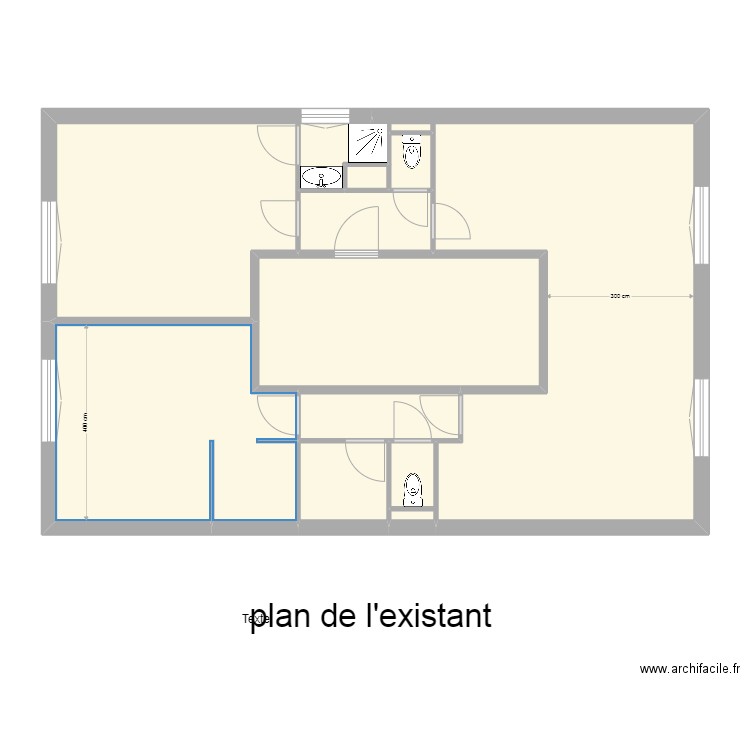 vincennes existant. Plan de 9 pièces et 102 m2