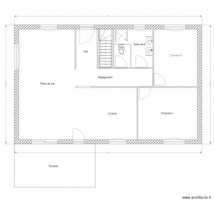 RDC GUEMAR. Plan de 0 pièce et 0 m2