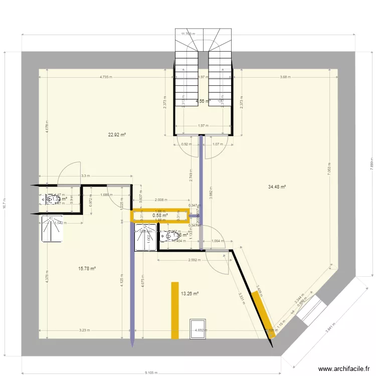 3eme &eacute;tage V01. Plan de 