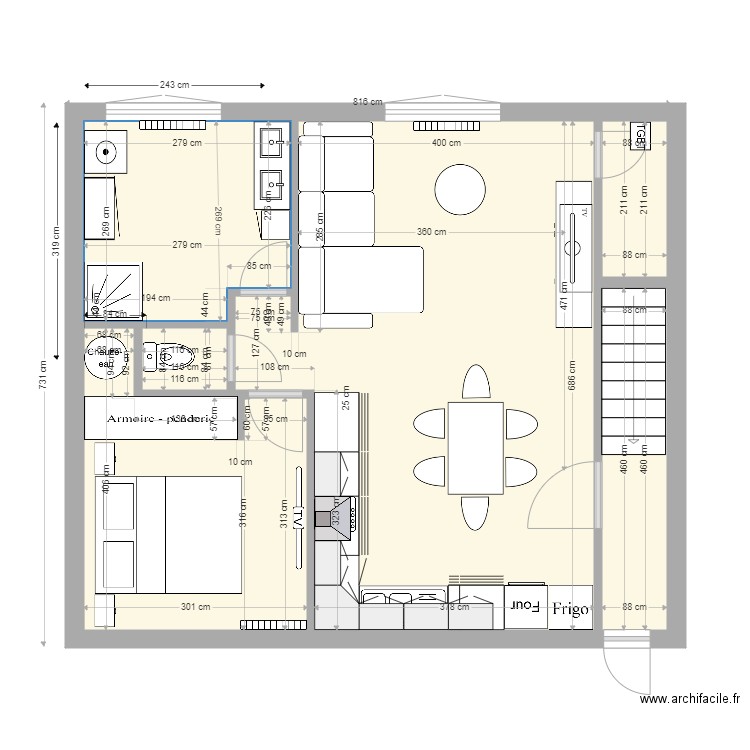  SCI des Amours cusine 3. Plan de 0 pièce et 0 m2