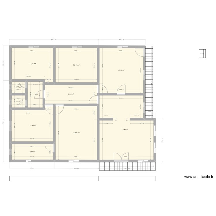 plan final mpanga 3. Plan de 11 pièces et 129 m2
