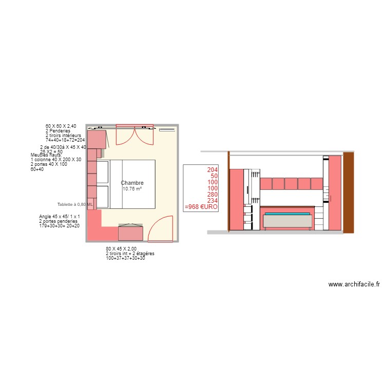 AMENAGEMENT CH 1. Plan de 0 pièce et 0 m2