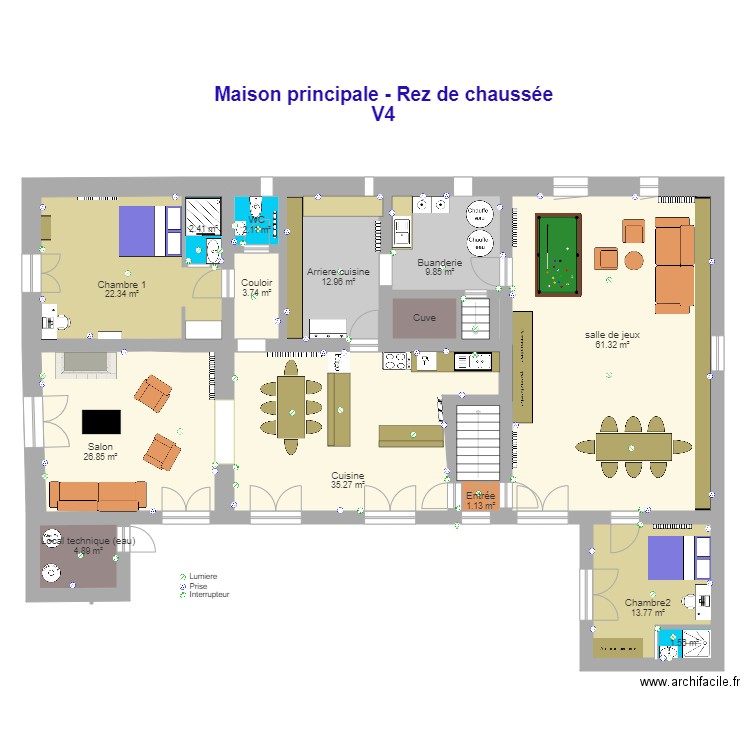 La  plaine  Rez de chaussée V4. Plan de 0 pièce et 0 m2