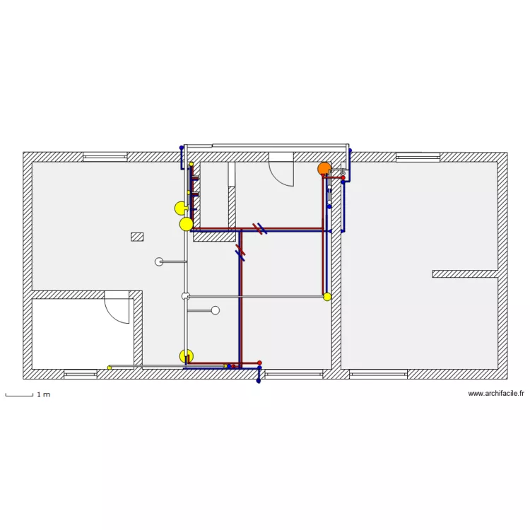 GARAGE (Plomberie). Plan de 