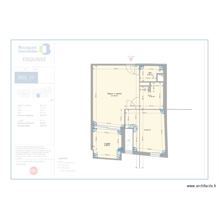 Esquisse v2. Plan de 0 pièce et 0 m2