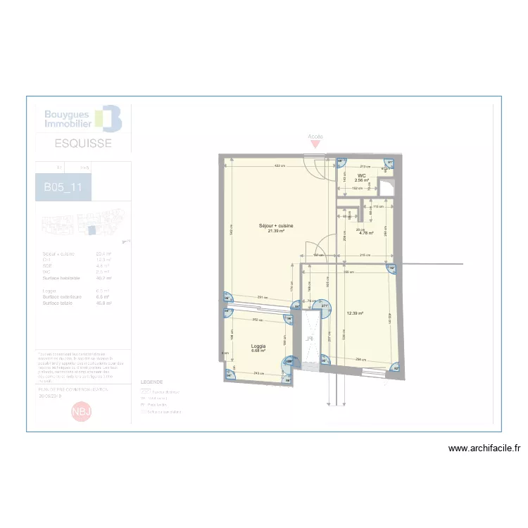 Esquisse v2. Plan de 
