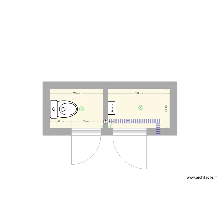 SERVAJEAN existant. Plan de 