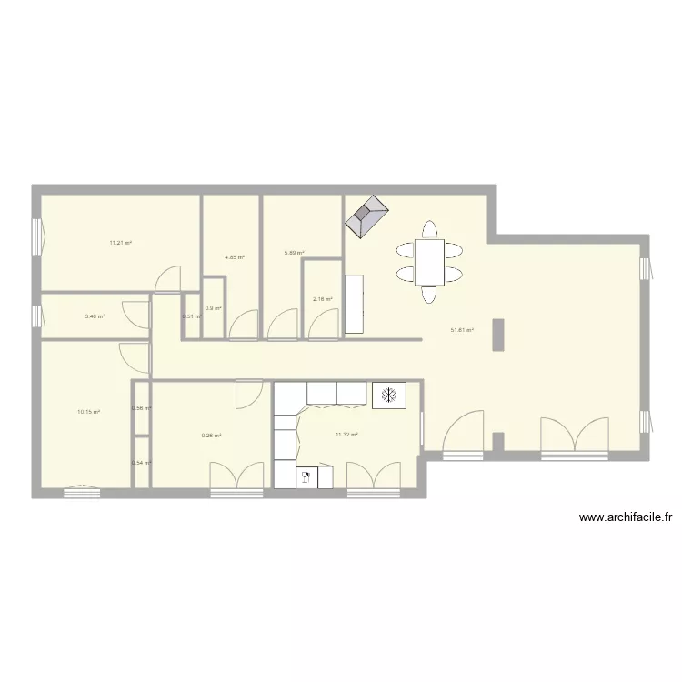 Maison Nice Base. Plan de 