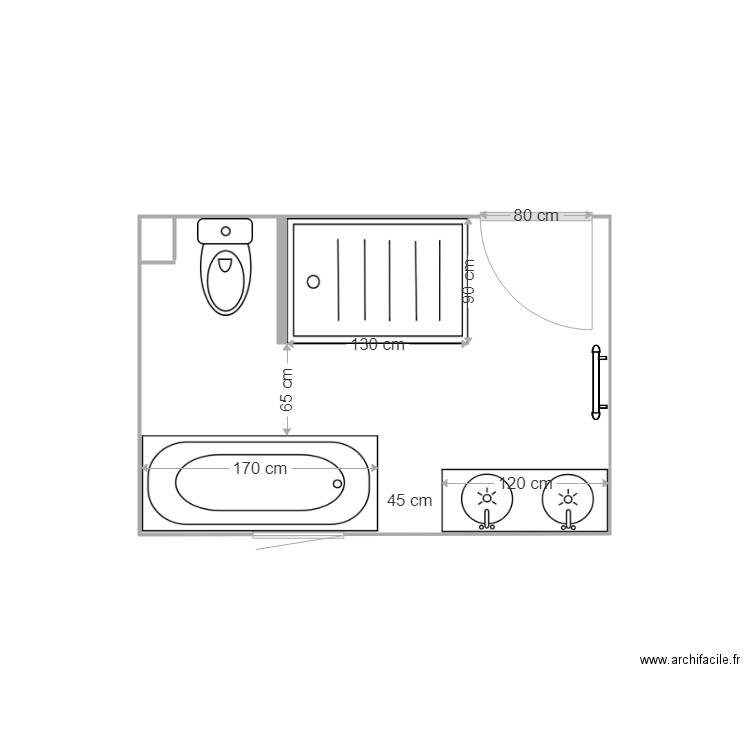 SDB Laure 2. Plan de 0 pièce et 0 m2