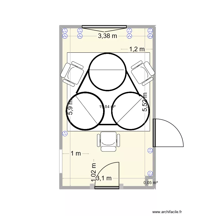 bureau test. Plan de 2 et 20 m² bureau test. Plan de 2 et 20 m²