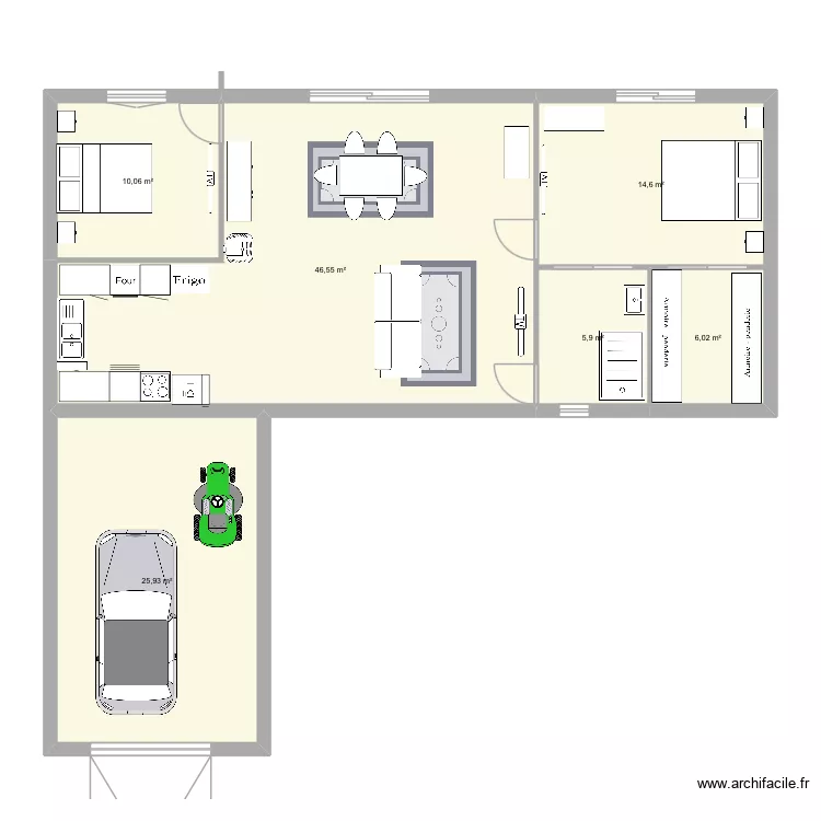 Maison Chemery 6. Plan de 6  et 109 m²