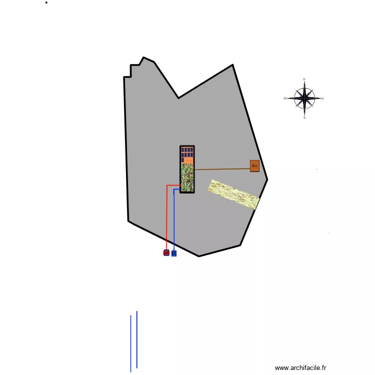 plan masse. Plan de 6  et 3296 m²