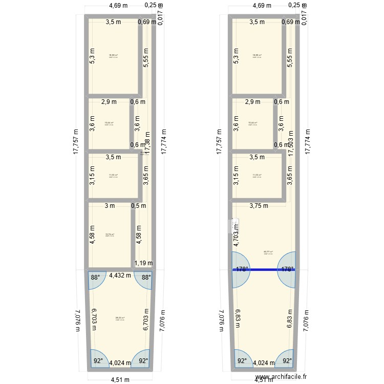maison aubiet. Plan de 10 pièces et 199 m2