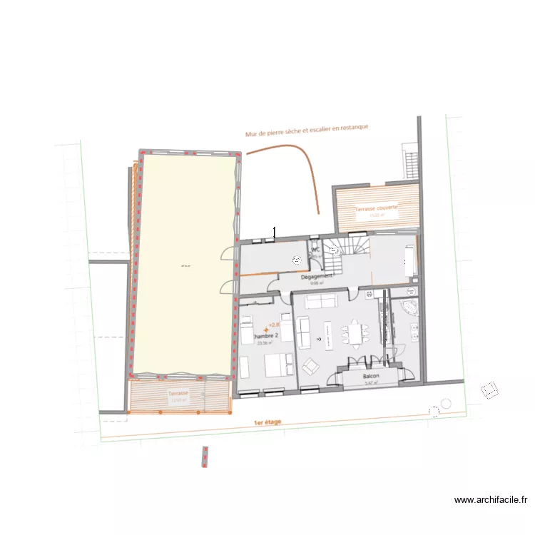 baies. Plan de 1 et 98 m² baies. Plan de 1 et 98 m²