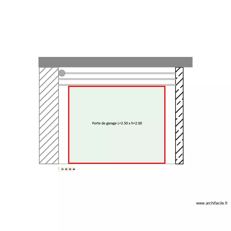 Box Cap_Fouesnant-porte face. Plan de Box Cap_Fouesnant-porte face. Plan de