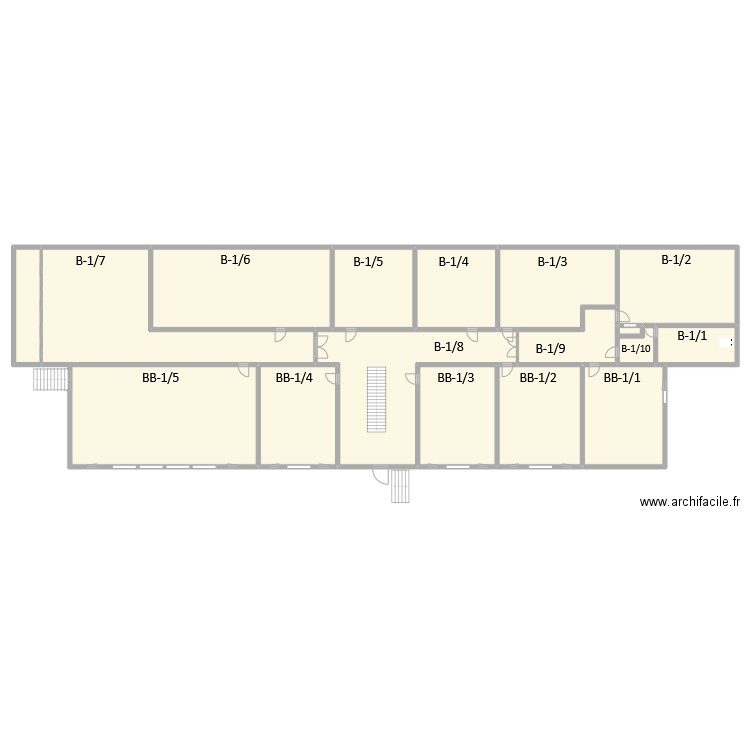 CAN - B-1. Plan de 17 pièces et 774 m2