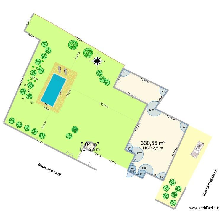 PLAN 5. Plan de 2 pièces et 336 m2